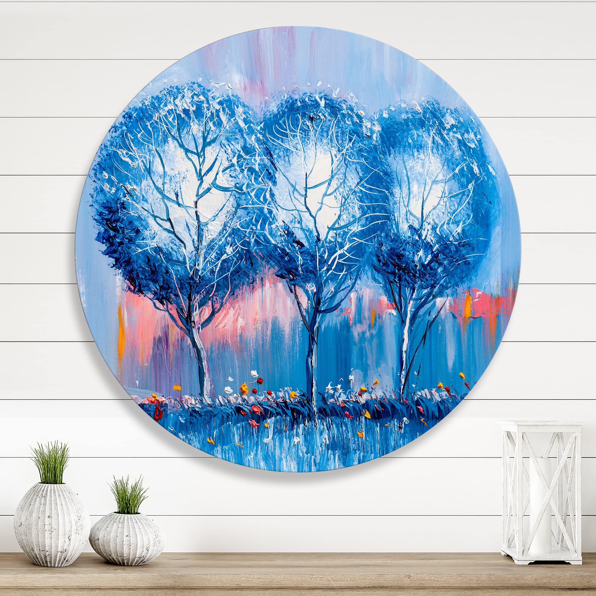 Designart - Colourful Trees Impressionist Landscape III